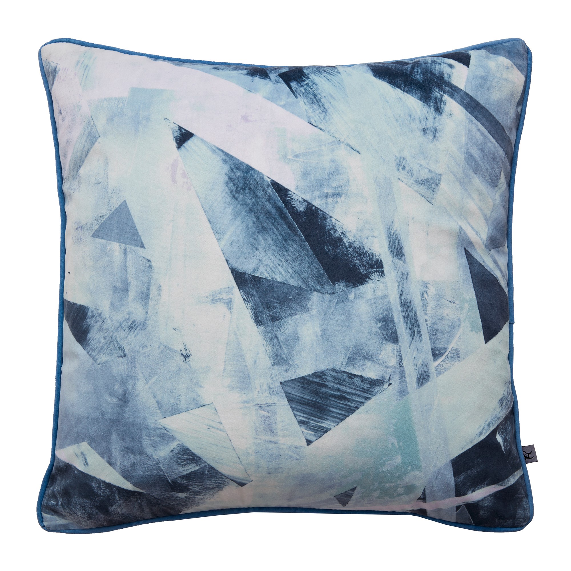 Aura Abstract Cushion By Graham Brown In Blue